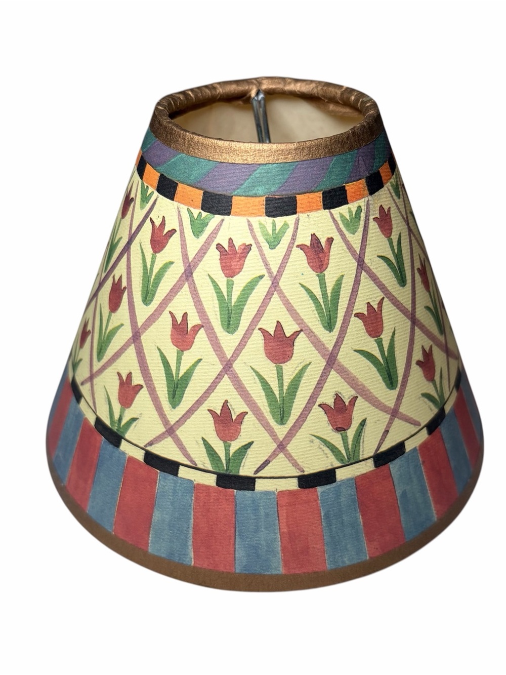 Set of 5 Chandelier Lampshades Tulip Design 5x4 Inches Eclectic Style